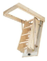 folded wooden loft ladders